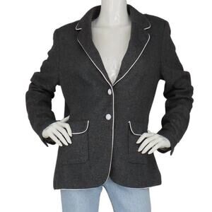 Banana Republic Gray Wool Blazer Coat Jacket
